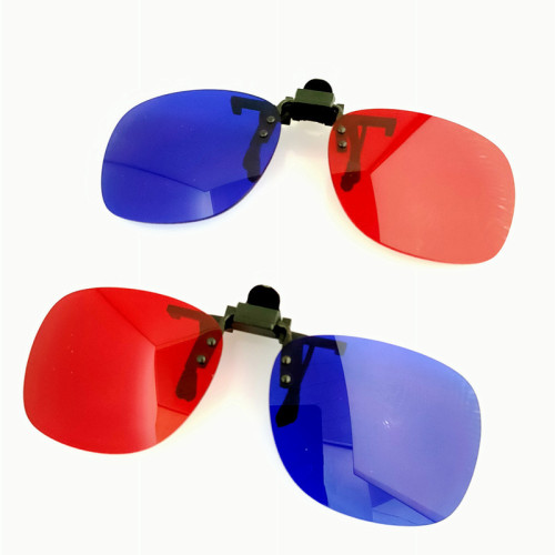 Red and blue 3D glasses clip-on myopia glasses clip-on theater polarized 3D stereoscopic clip-on myopia glasses suitable for computers