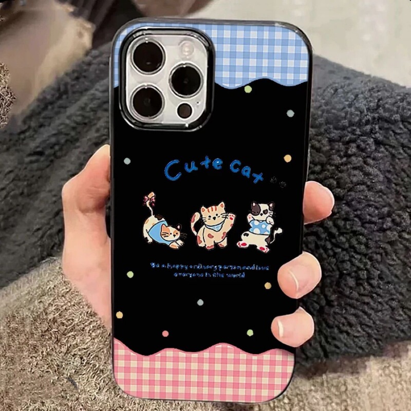 Three Xiao Mao Apple 16/15/14/13promax Phone Case 12/11 Soft xr/xs Straight Edge 7P/8plus Three Xiao Mao Apple 16/15/14/13promax Phone Case 12/11 Soft xr/xs Straight Edge 7P/8plus