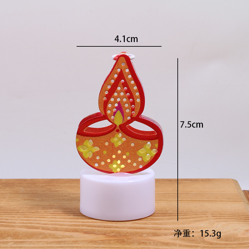 Nueva lámpara de vela electrónica LED iluminación creativa iluminación de atmósfera decoración pequeña lámpara de color hierro forjado estrella de modelado lámpara de noche
