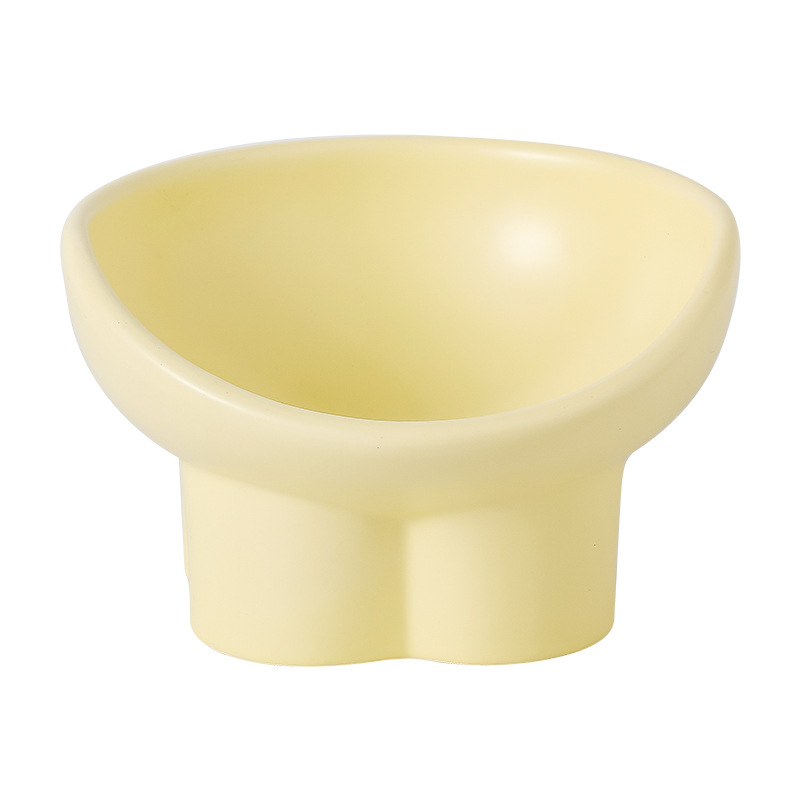 Tazón de cerámica para gatos Tazón de comida para perros Tazón de arroz para gatos Tazón de agua de gran calibre Tazón de boca inclinada Tazón de boca inclinado