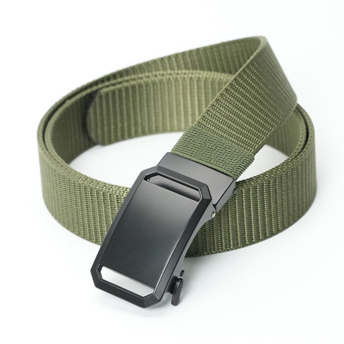 New men's belt, outdoor nylon automatic buckle casual belt, young and middle-aged fashionable young man's tactical belt