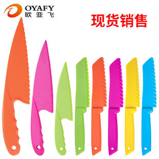 Children's plastic pocket knife, toy, set for early age, bread, early education