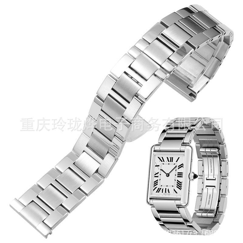 Wholesale in Stock Compatible with Cartier Tank Watch Bands, Steel Band Tank London Solo, Men's and Women's Stainless Steel Watch Straps Wholesale in Stock Compatible with Cartier Tank Watch Bands, Steel Band Tank London Solo, Men's and Women's Stainless Steel Watch Straps