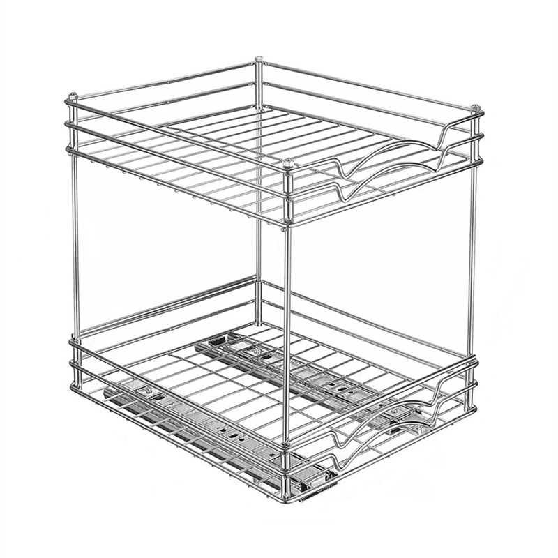 Transfronterizo de doble capa de carril deslizante cocina condimento estante multifuncional botella de especias cocina condimento estante fregadero estante de almacenamiento