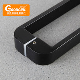 Черная ручка с двойной ручкой из нержавеющей стали простой стеклянная ручка дверной дверь.