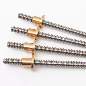 Материал трапециевидного винта класса 8,8 на складе. Фланцевая гайка из натуральной латуни 45 # T8-T65 имеется на складе.