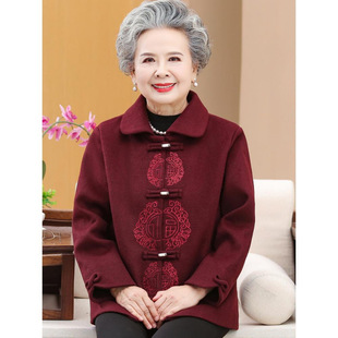 Spring Outwears for the Elderly, Grandma's Clothes, Noble and Stylish Tops, 60 and 70 Years Old, Spring & Fall Clothes for 80-Year-Old Mothers