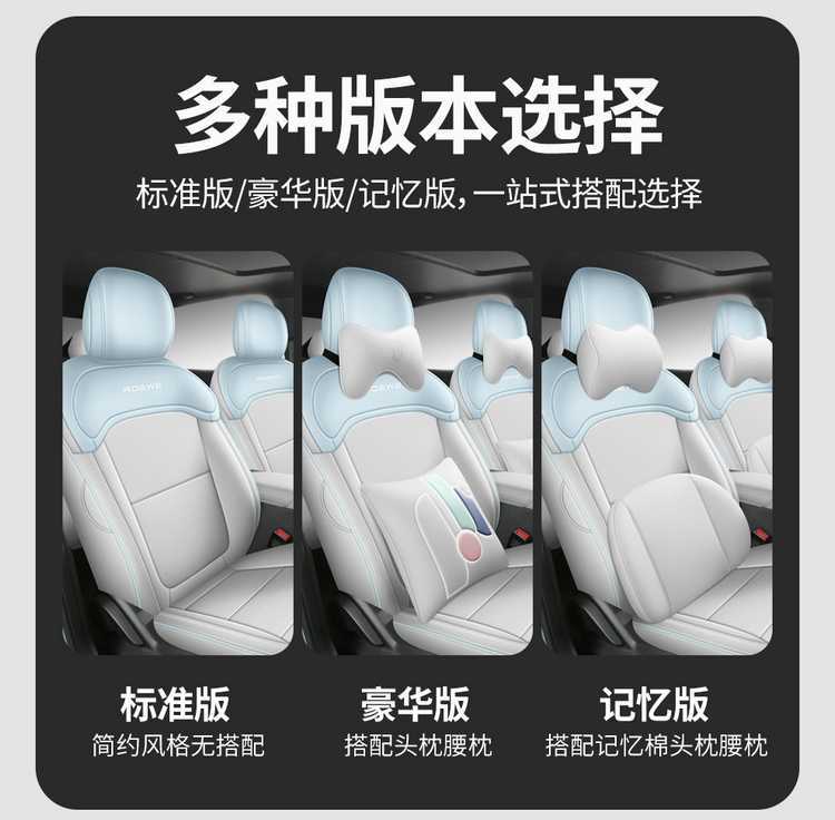 2026 Roewe D6 car seat covers, available for the 450 Premium Edition, Smart Edition, and 520 Comfort Edition, with all-season, fully enclosed seat cushions