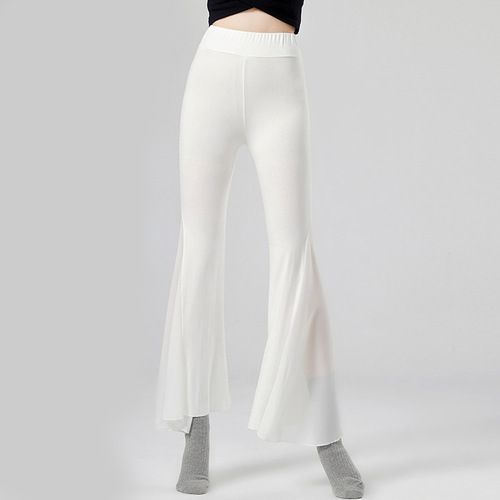 Dance pants women's bell bottoms adult body suit model catwalk practice clothes slimming classical modern dance Latin trousers