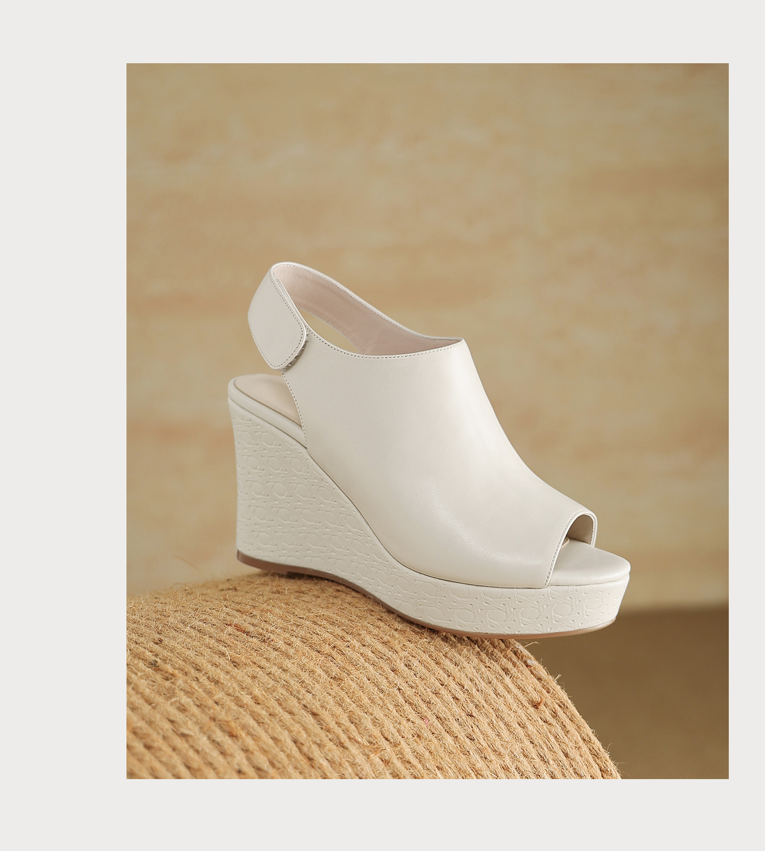 Sandal cao gót nữ quai ngang mũi hở đế xuồng gót 9 cm — màu đen, màu trắng ngà chi tiết 24