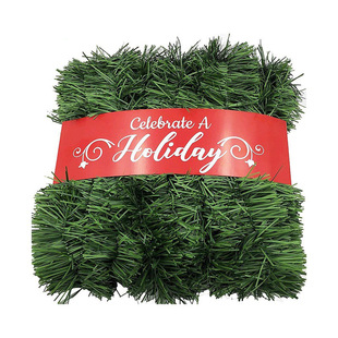 Meiyu Cross-Border Factory Direct Sale 15m Green Christmas Wreath Artificial Christmas Garland Vine Wedding Christmas Decoration