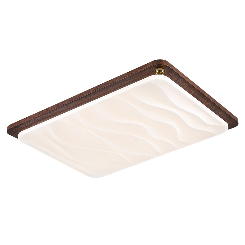 Luz de sala de estar medieval ultra brillante viento de madera de alto nivel nuevo estilo chino color nuez ultra delgada lámpara Zhongshan 473L