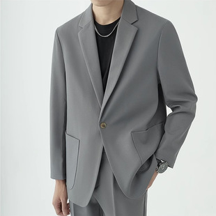 Simple Suit Jacket Men's New High-end Feeling Yuppies Handsome Light Mature Style Slim-fit Korean Style Fashionable Casual All-match suit