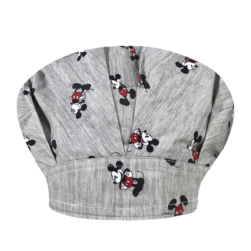 Un gran número de en stock de gama alta de algodón impreso tapa de cirugía oral dental hembra doctor enfermera Pelo Largo cerrado dedo del pie gorra mullida