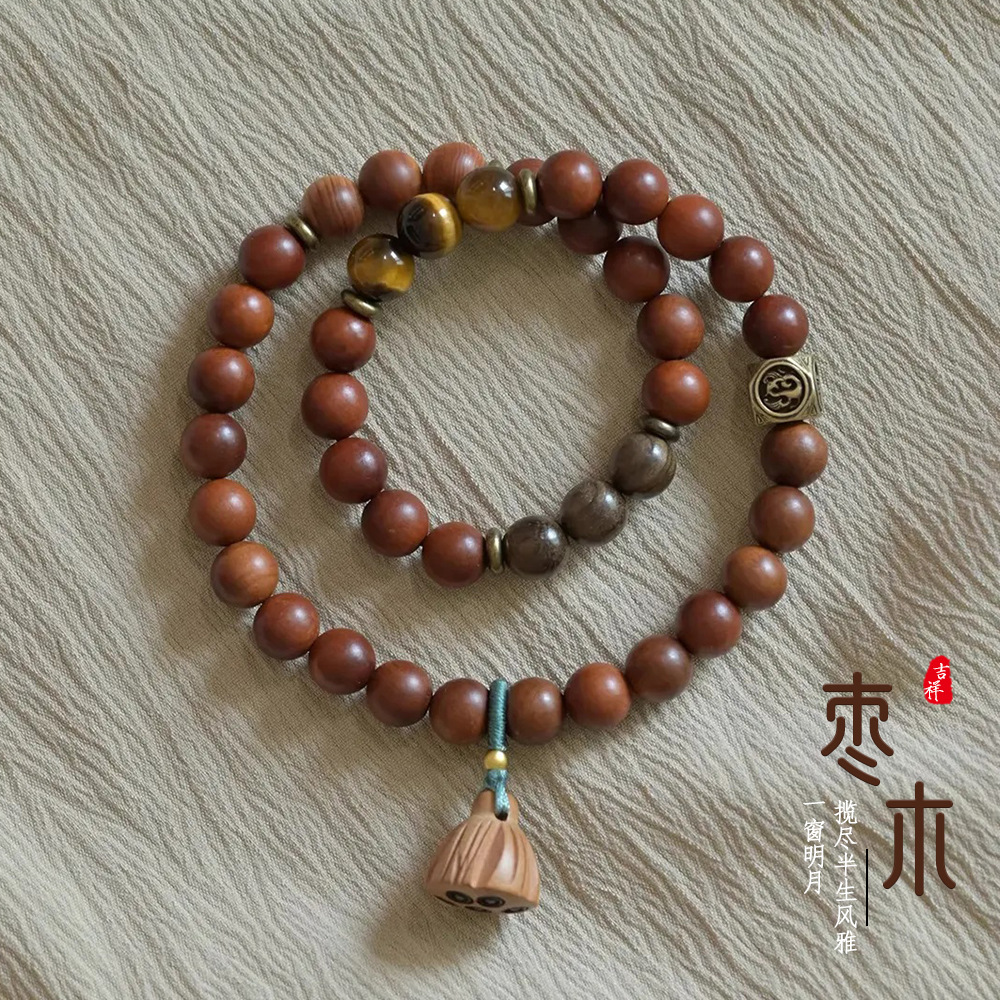 Organic handheld bracelet, universal jewelry, rosary with round beads for men and women