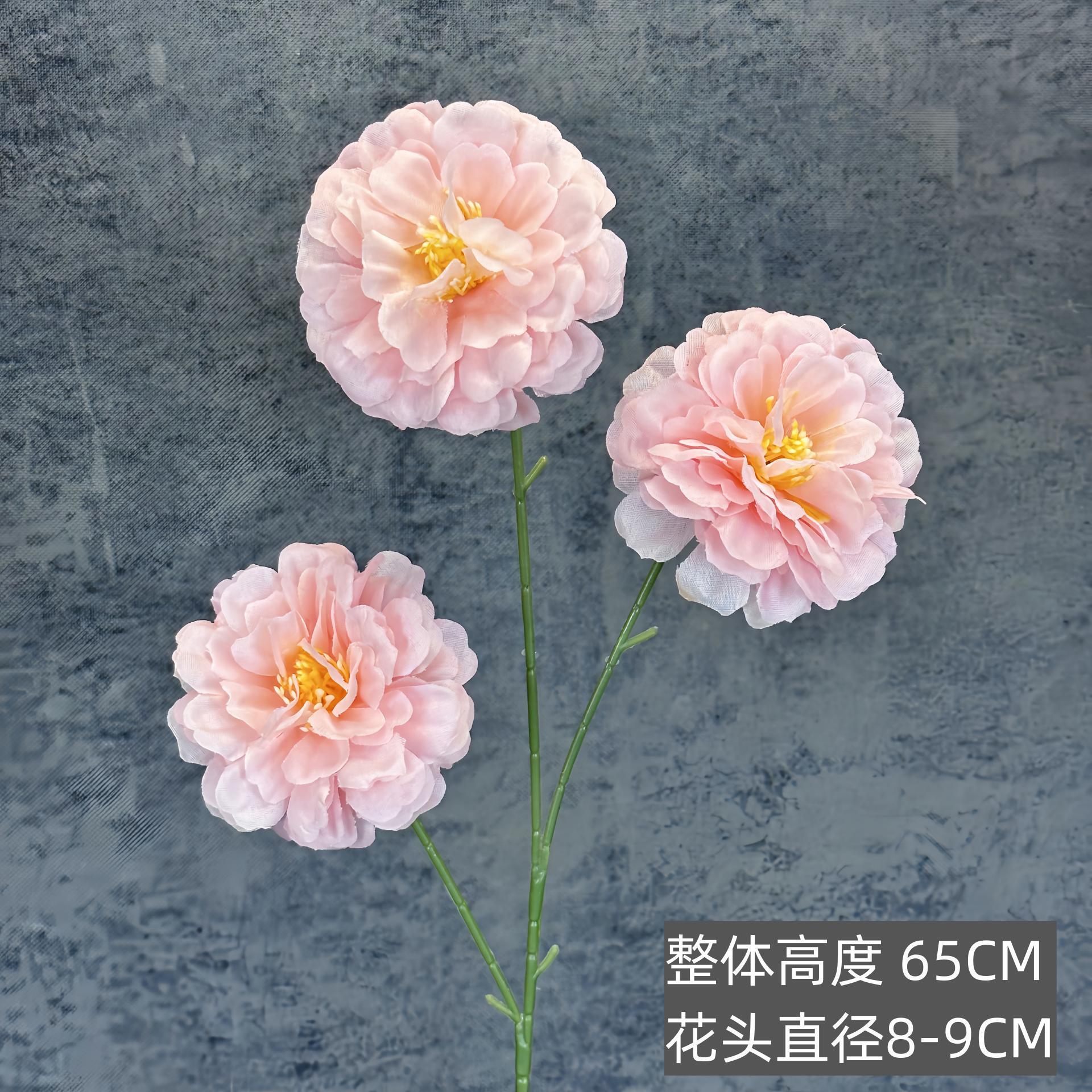 Nuevo hibisco 3 flores de boda decoración del hogar decoración de flores de seda hechas a mano adornos de flores falsas transfronterizas al por mayor