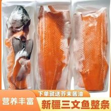 新疆国产三文鱼新鲜即食整条刺身寿司虹鳟鱼开片去刺批发