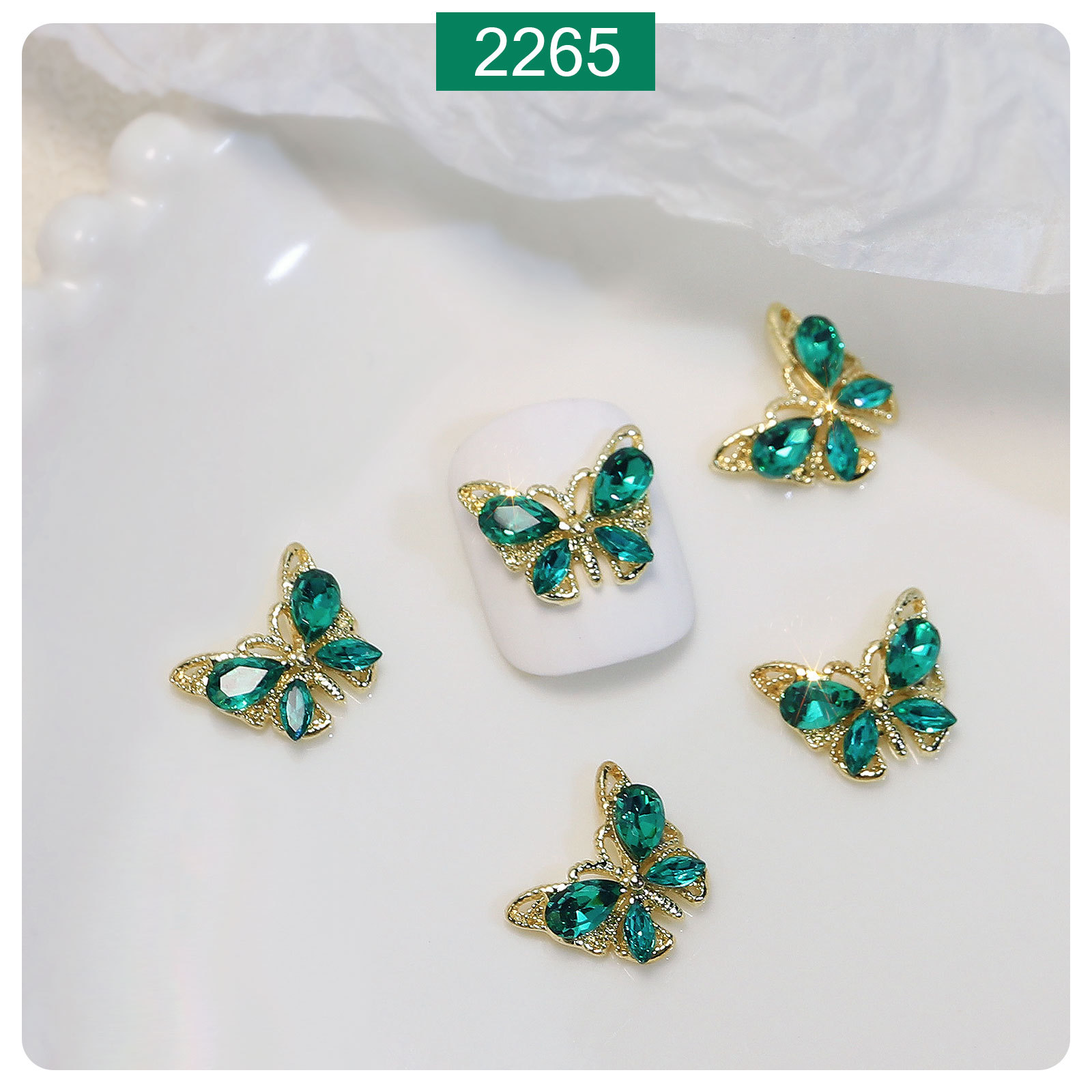 5g Weight Nail Decoration Accessories Nail Supplies Simple Style Butterfly Resin Nail Decoration Accessories 1 Piece
