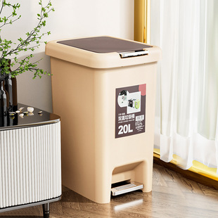 Trash can household kitchen living room toilet toilet hand pedal large capacity trash can light luxury paper basket