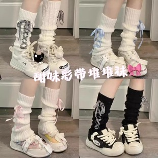 Calf Socks, Pile Socks, Leg Covers for Women, Spring and Summer Mid-Length Thin Jk Socks with Small Leather Shoes to Modify Leg Shape Socks