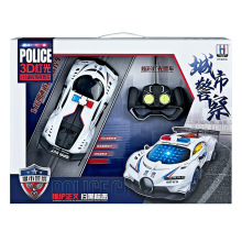 1：16四通道灯光遥控警车MK2257男孩仿真跑车玩具车USB充电电池