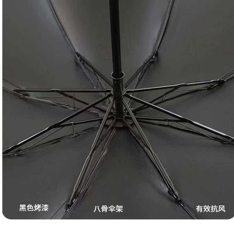 水に濡れると開く傘、晴雨兼用折りたたみ傘、日傘、クリエイティブな日焼け止め広告傘、卸売黒塗り傘