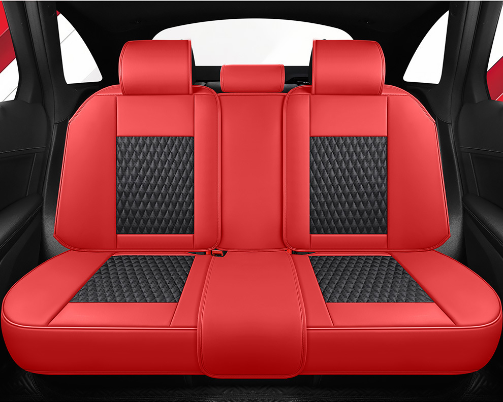 Cross-Border Export Full Leather 3D Car Seat Cushion All-Inclusive Four-Season Universal Solid Waist Perforated Car Seat Cover Car Seat Cushion