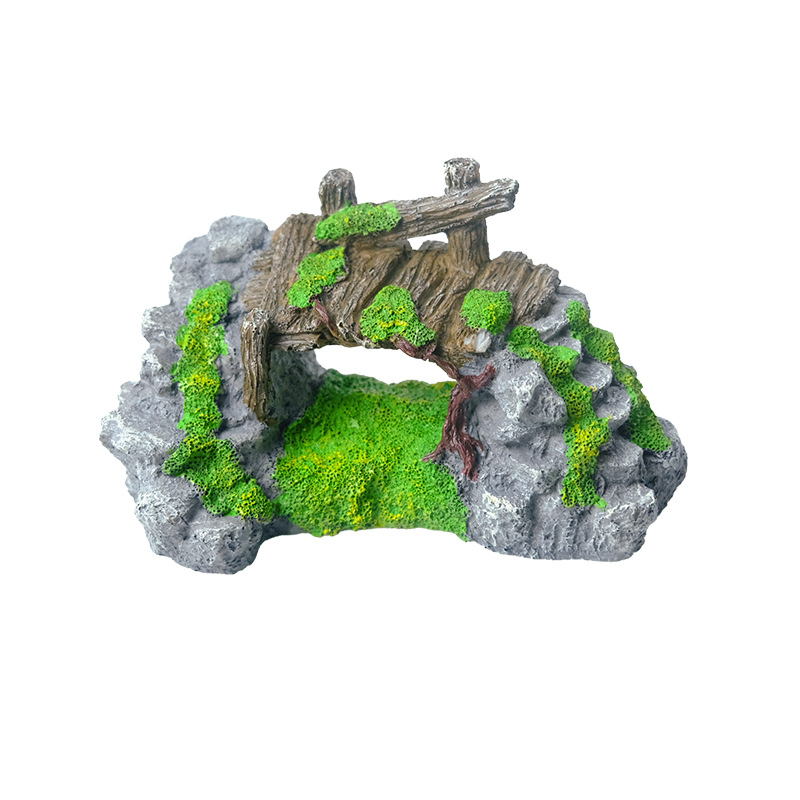Artesanías de resina para acuarios, puentes grandes, medianos y pequeños, peces tropicales, nuevas artesanías decorativas de peceras