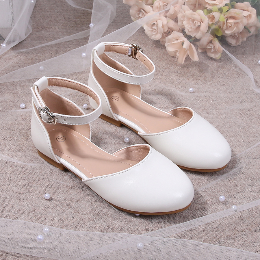 Women's closed-toe sandals for students, hollow-out popular flat sandals with a buckle strap, trendy girls' shoes
