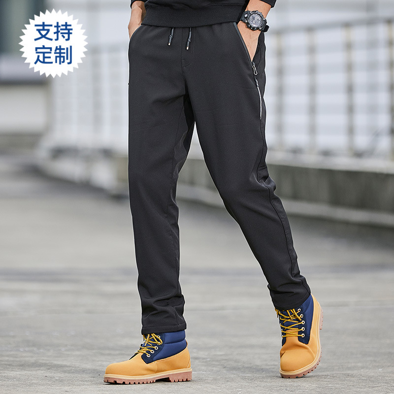 Men's Charge Pants Outdoor Sports Autumn and Winter fleece-lined Thickened Warm Windproof Climbing Pants Men's Pants