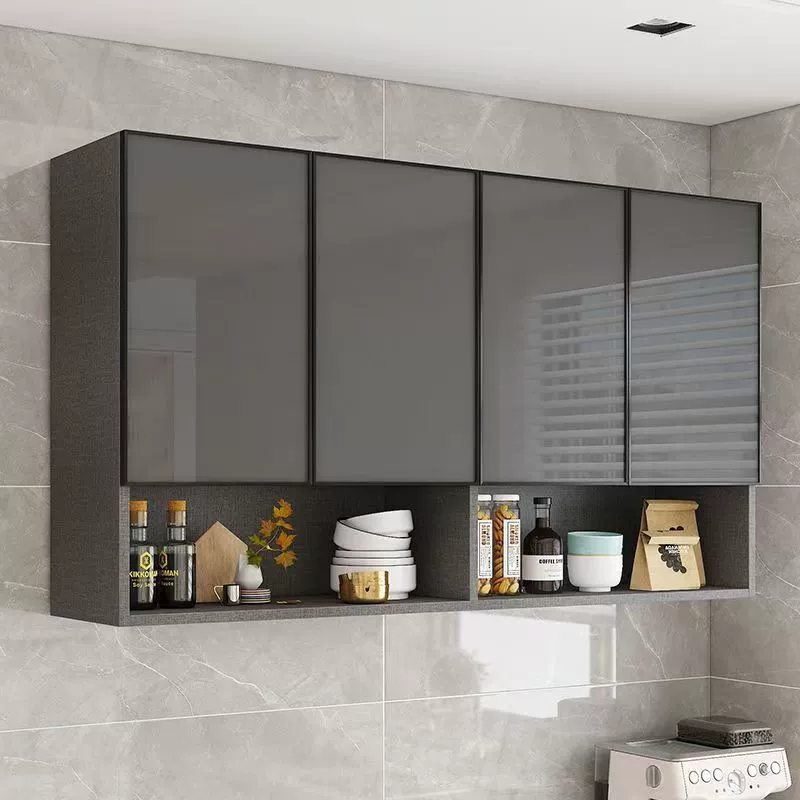 Настенный шкаф из массива дерева из алюминиевого сплава, кухонный настенный шкаф для ресторана, многофункциональный шкаф для хранения, балкон, ванная комната, водонепроницаемый шкаф для хранения