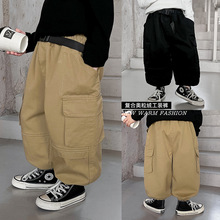 【清仓特价】儿童冬款帅气宝宝长裤韩版腰带奥粒绒加厚男童工装裤