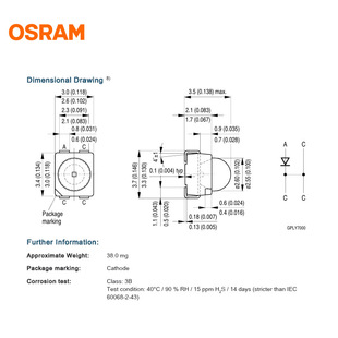 OSRAM LB E63C Yang 4-foot bright blue light LED lamp beads car far and near light OSRAM lamp beads