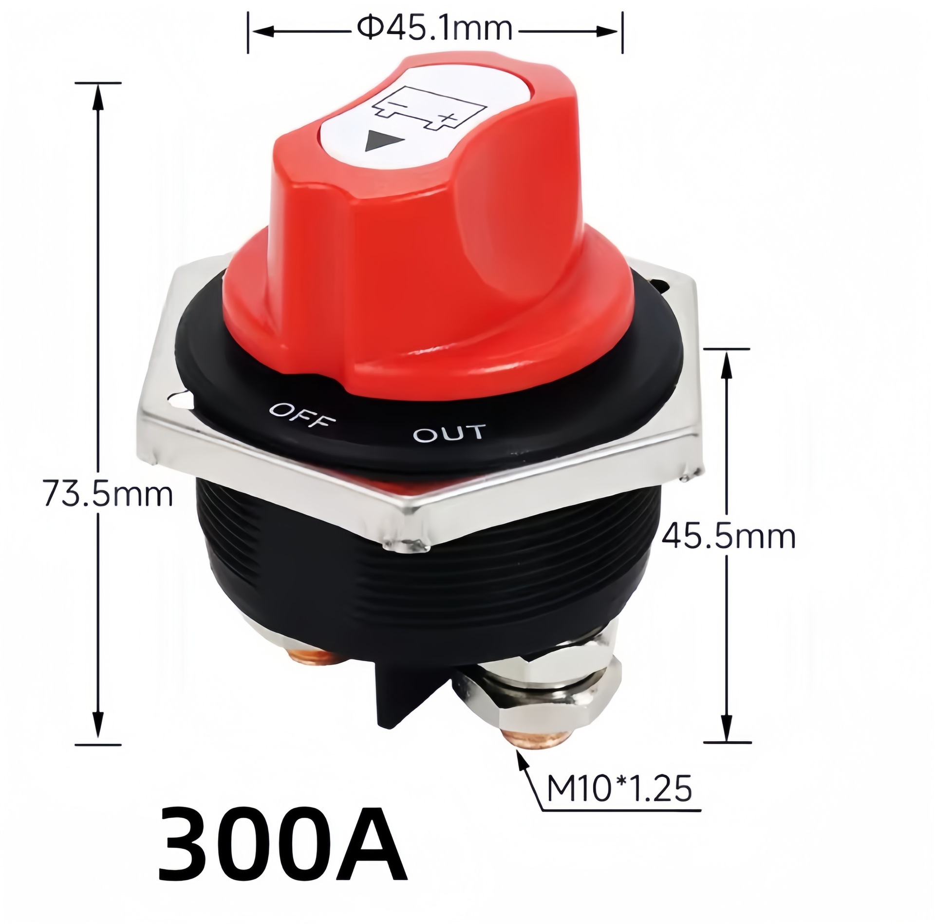 Rv Motorcycle Yacht Leakage Protection Power Supply 50/100/200/300A Rotary Battery Power-Off Switch
