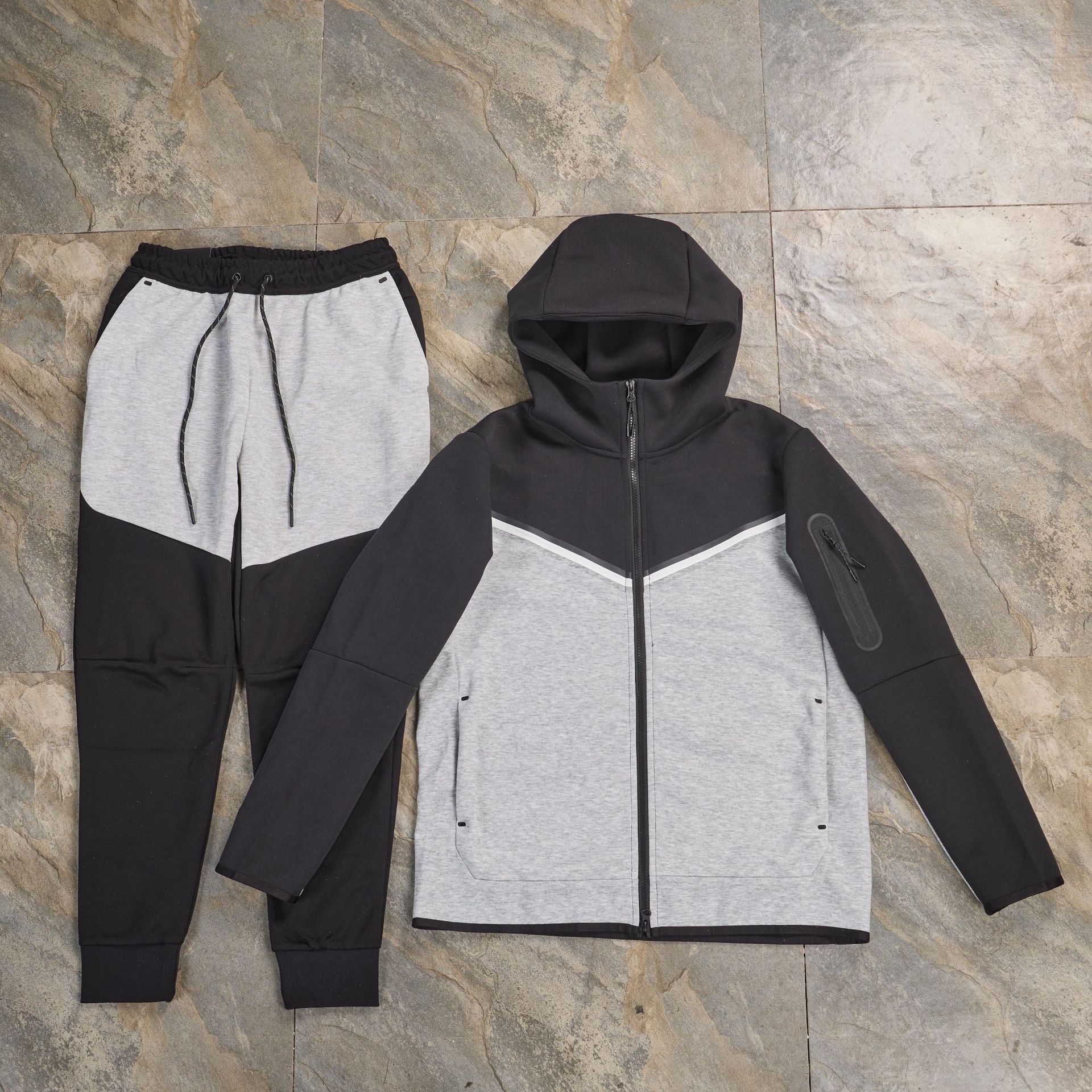 CU4 hombre tejedido bolsillos de goma transpirables nuevos pantalones de entrenamiento de carreras casuales 496