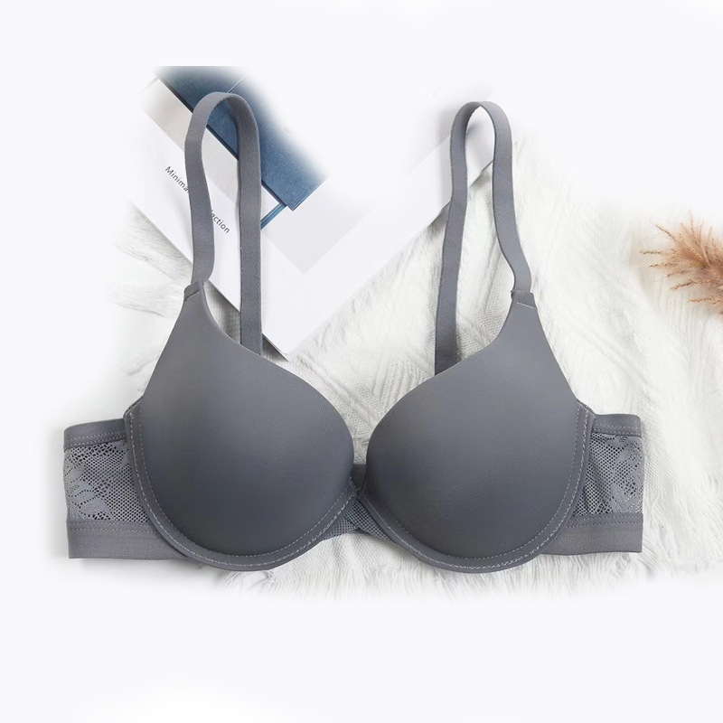 Verano brillante sin marcas sostén de tela de malla de damas respirable soporte profundo V reunido grueso B taza sudeste asiático comercio exterior ropa interior