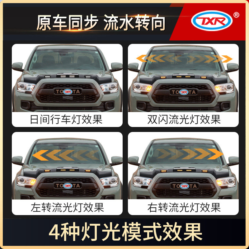 Tenxinrui es adecuado para Toyota Tacoma coche arena y piedra modificación LED luz con lente a prueba de insectos Accesorios