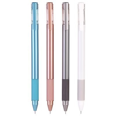 A08 bolígrafo de aguja completo con tapa de extracción, bolígrafo de firma a base de agua fresco, negro, 0.5mm para estudiantes de oficina