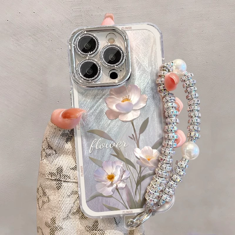 Совместимый милый чехол для телефона Pro, S18, x200, x100, x90, с цветочным рисунком