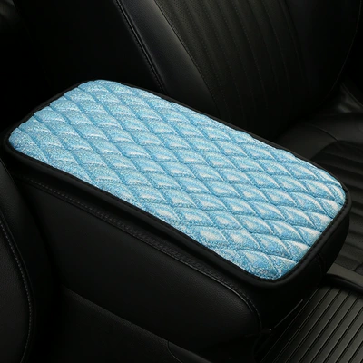 Pad, Armrest box pad - blue-argyle