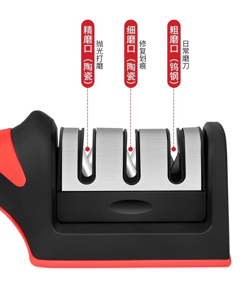 Stainless Steel Knife Sharpener Whetstone with Base Fixed Angle Kitchen Scissors Portable key features