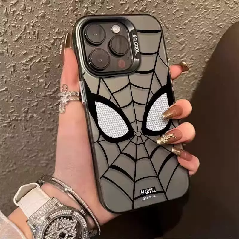 Чехол для телефона (Apple) iPhone 11–17 серии, матовый дизайн Spider-Man, лёгкий 10 г