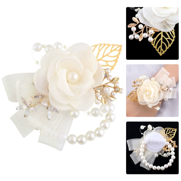 [奶色手腕花（宽10.5cm*高9cm）19g]