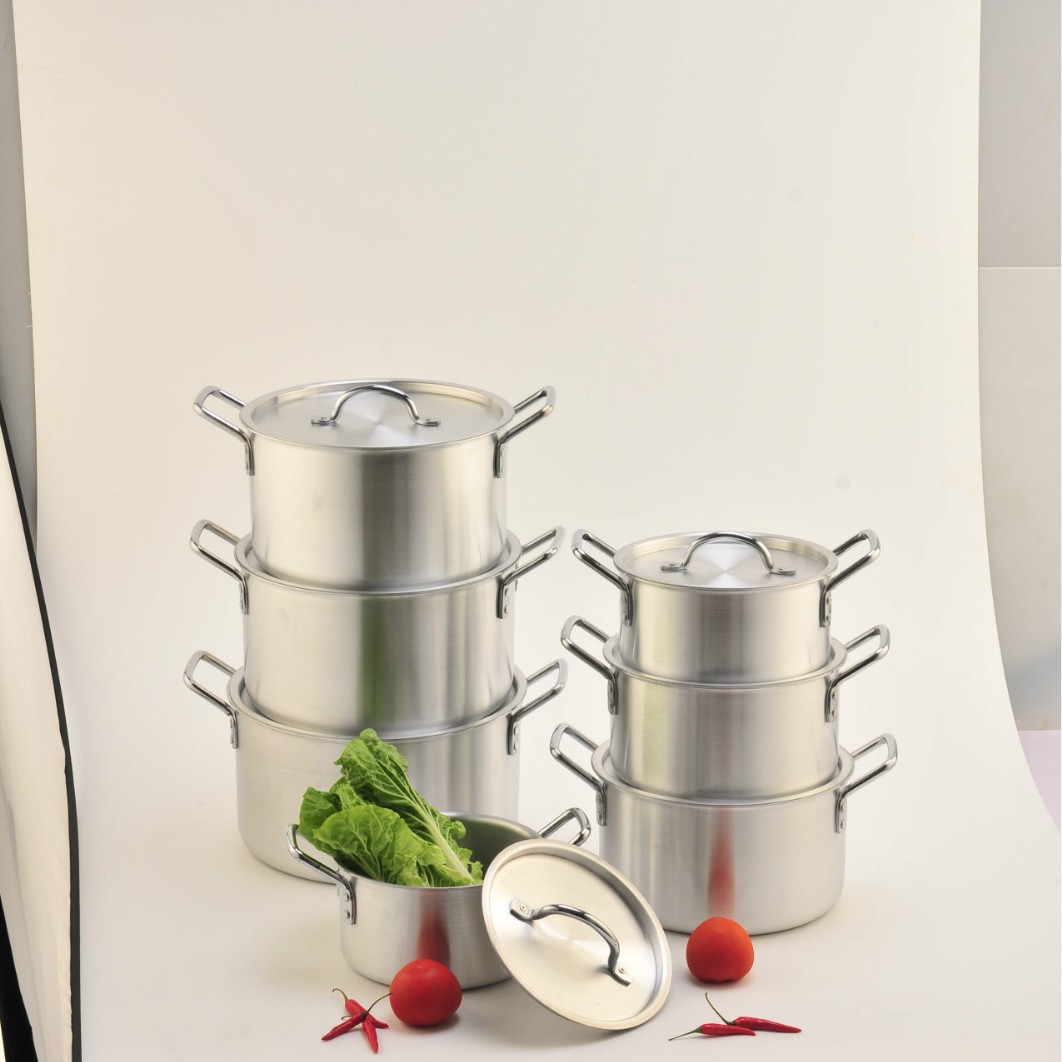 Comercio exterior Exportación 7-piece utensilios de cocina cazuela olla de sopa de aluminio traje hogar cocina olla al por mayor