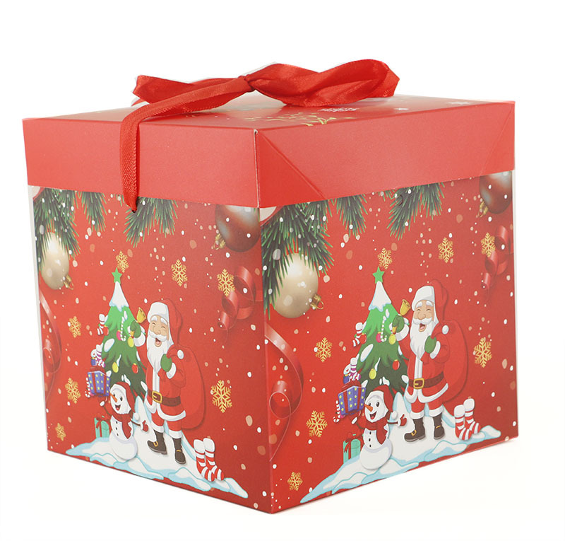 现货白卡圣诞新年礼物盒