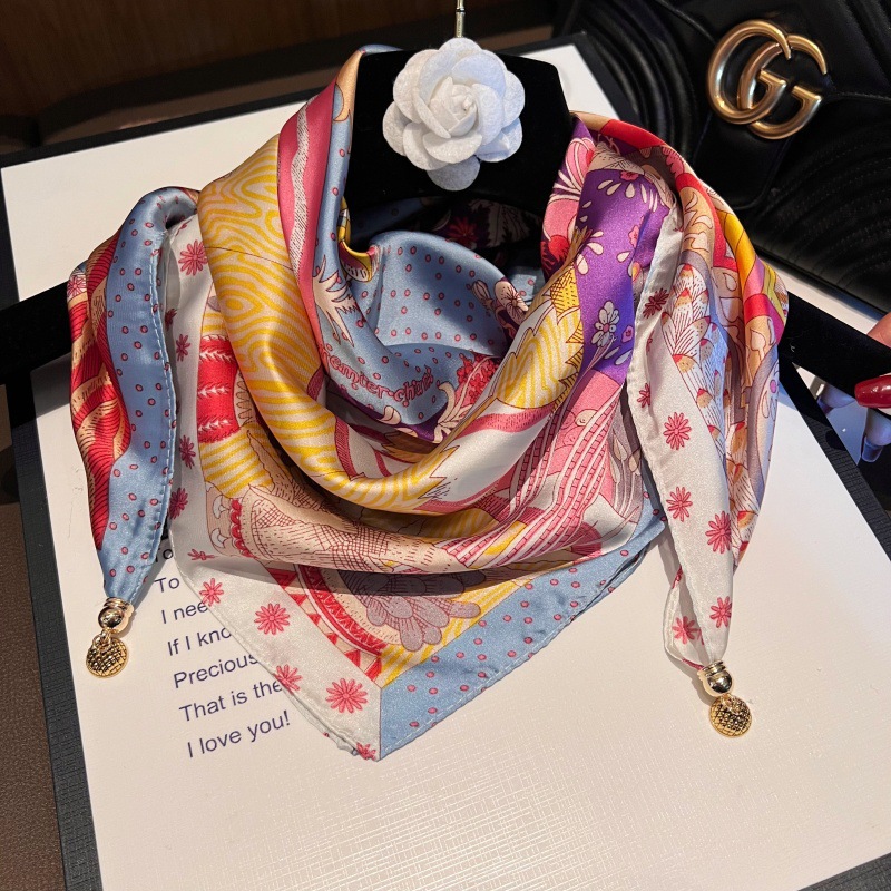 다채로운 --- [자기 새틴 스퀘어 스카프]]