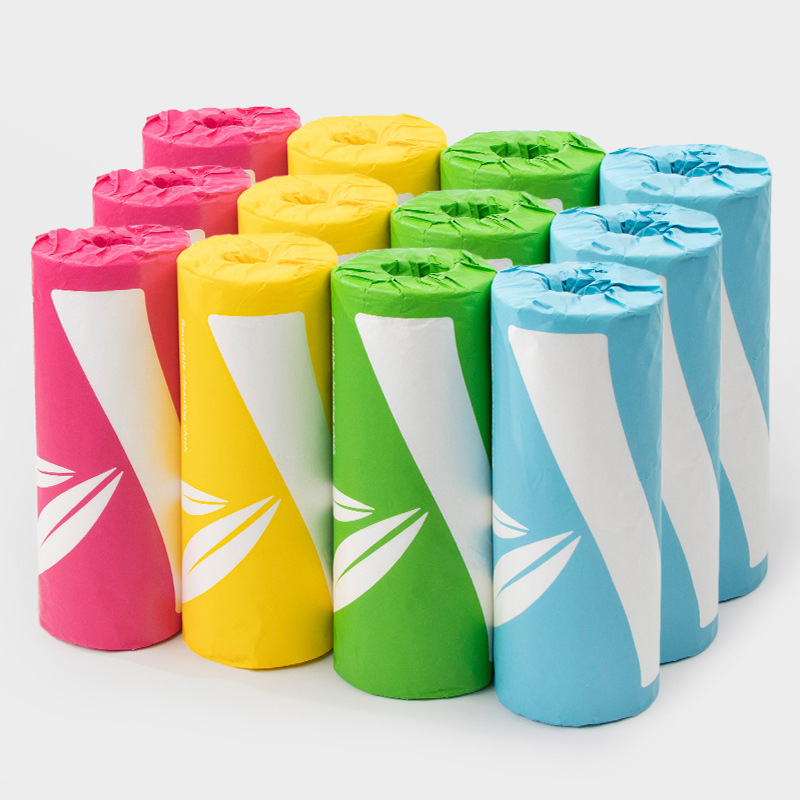 Bamboo Fiber Circumferential Dish Cleaning Cloth for Kitchen Non-woven Fabric Household Lazy Disposable Cleaning Cloth for Cleaning Oil Stain