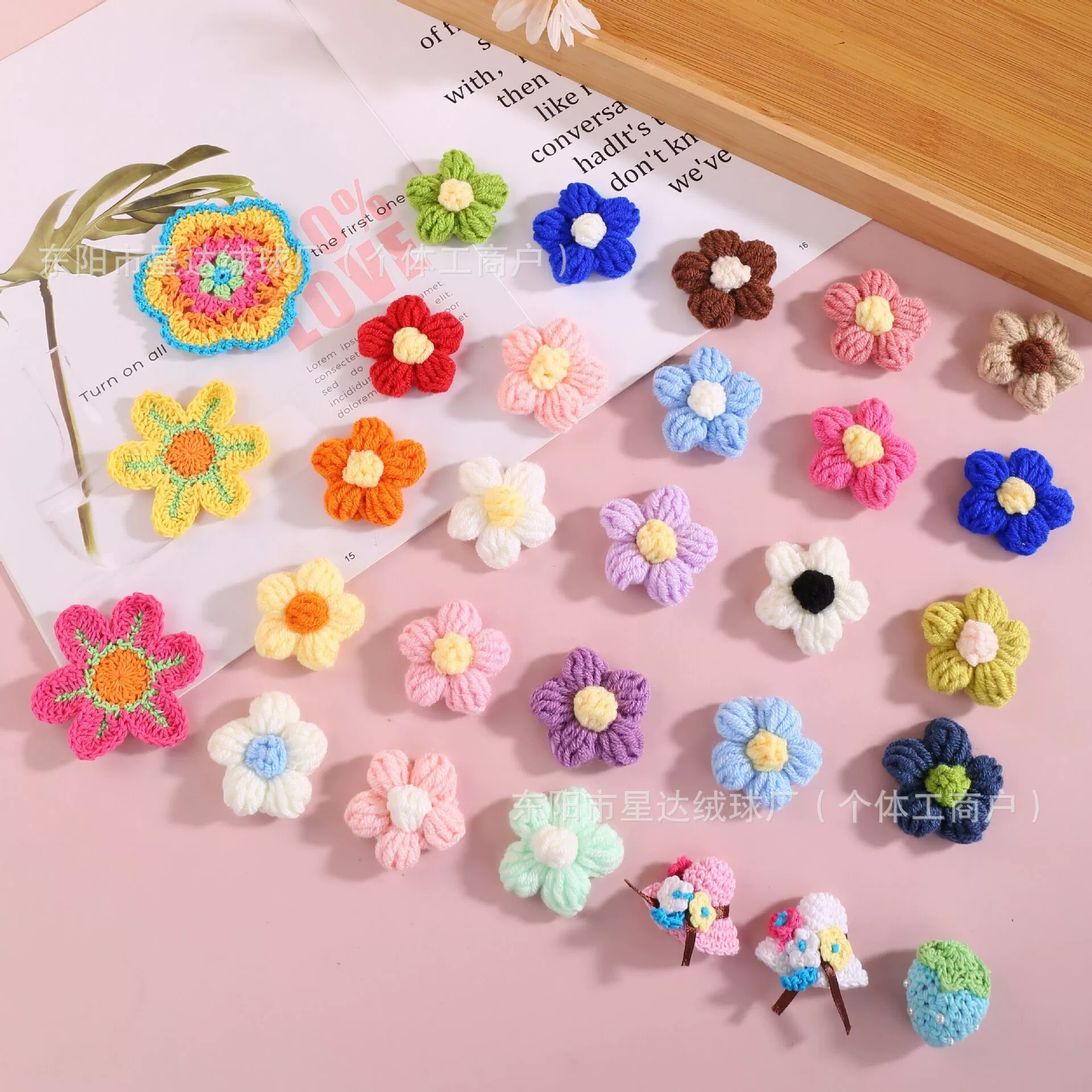 Красочные трикотажные нити из слойки цветы ручной работы diy одежда для волос брошь аксессуары для волос трикотажные украшения маленькие цветы