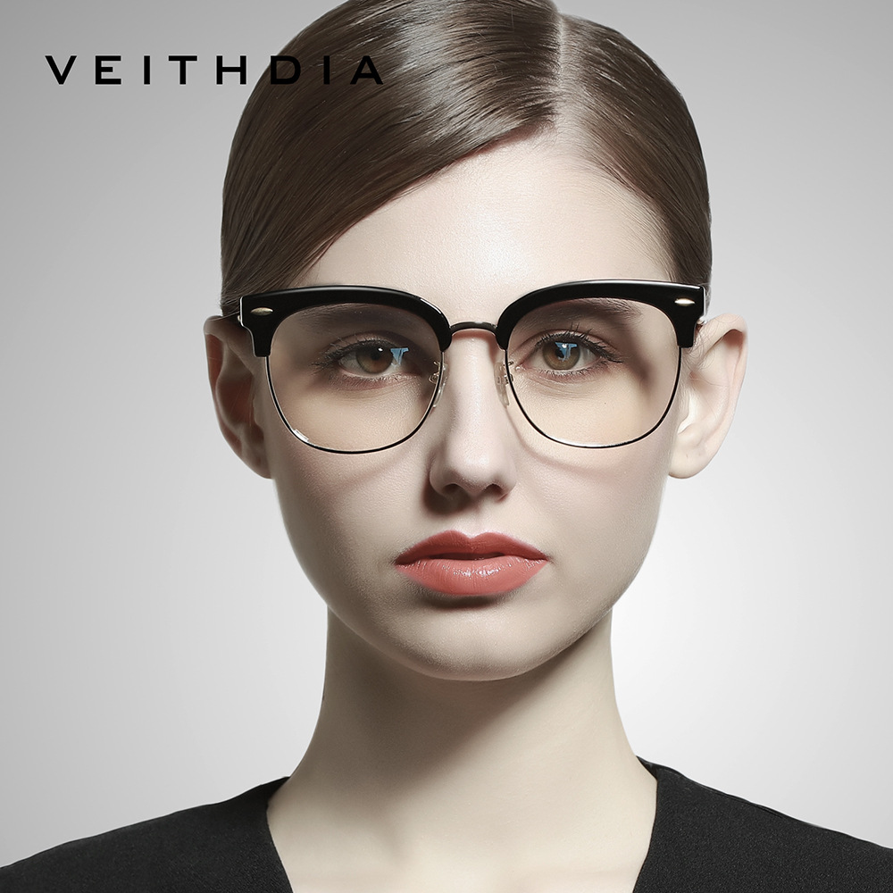 Medio marco de cejas de metal patada a prueba de luz azul marco de espejo de miopía óptica hombres y mujeres punto transfronterizo 1260