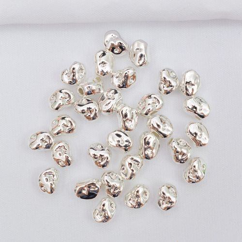 Color-preserving 18k gold-covered beaded baroque style bracelet loose bead accessories diy hand necklace braided rope beaded material spacer